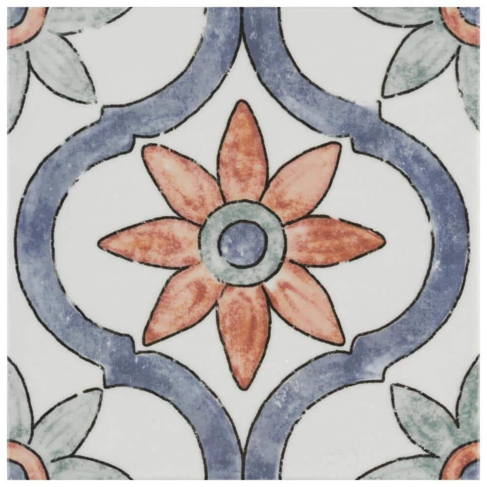 Bourges Arco 7-7/8 in. x 7-7/8 in. Ceramic Wall Tile (11.0 sq. ft./Case) by Merola Tile