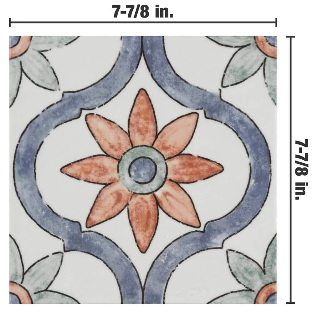 Bourges Arco 7-7/8 in. x 7-7/8 in. Ceramic Wall Tile (11.0 sq. ft./Case) by Merola Tile - Image 6