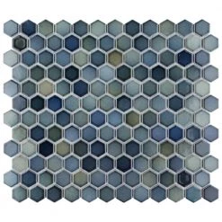 Hudson 1 in. Hex Atlantis 11-7/8 in. x 13-1/4 in. Porcelain Mosaic Tile (11.2 sq. ft./Case) by Merola Tile
