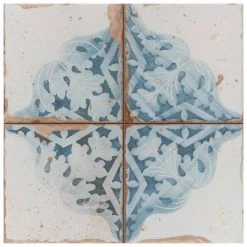 Artisan Azul Decor 13 in. x 13 in. Ceramic Floor and Wall Tile (12.0 sq. ft./Case) by Merola Tile