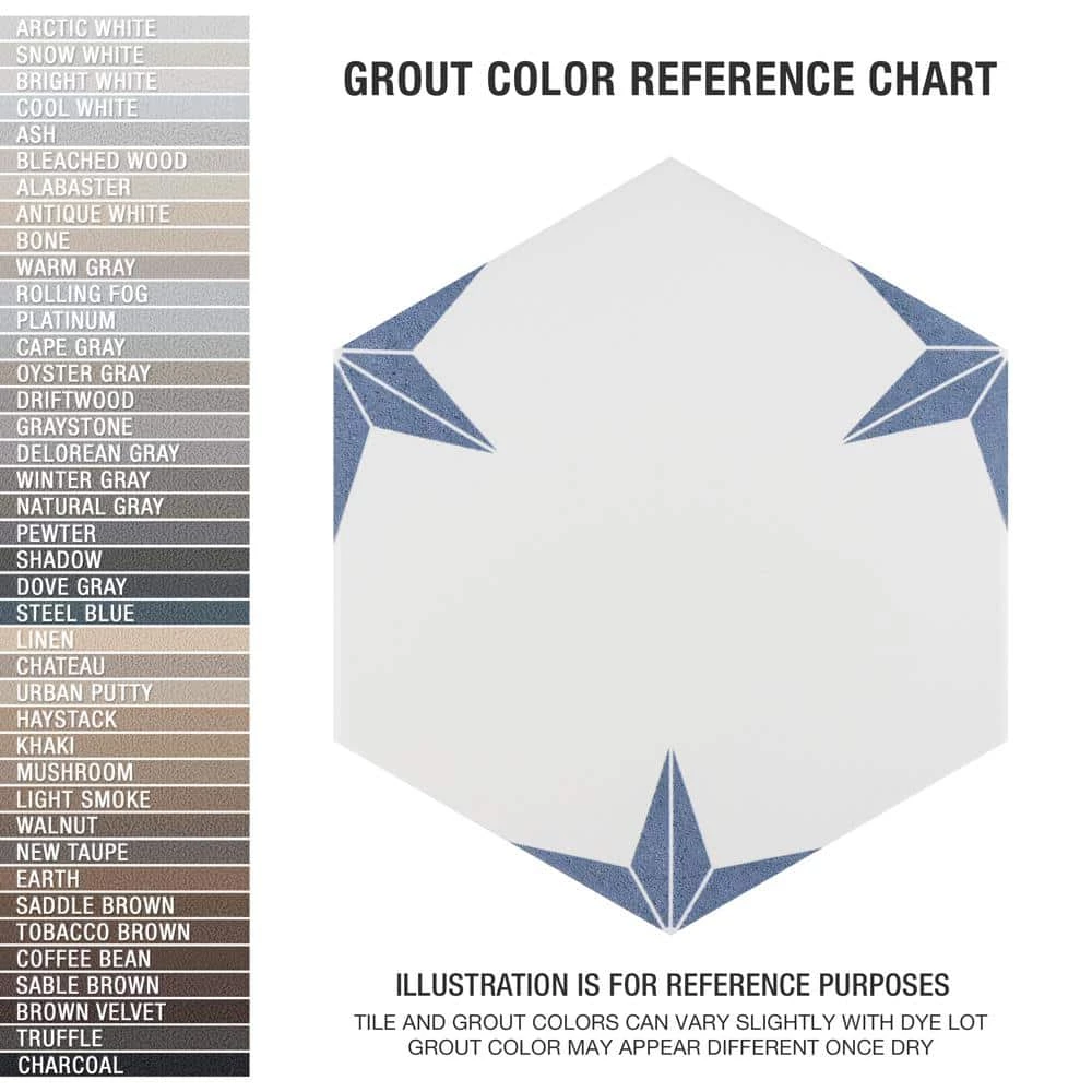 Stella Hex Azul 8-5/8 in. x 9-7/8 in. Porcelain Floor and Wall Tile (11.5 sq. ft./Case) by Merola Tile - Image 4