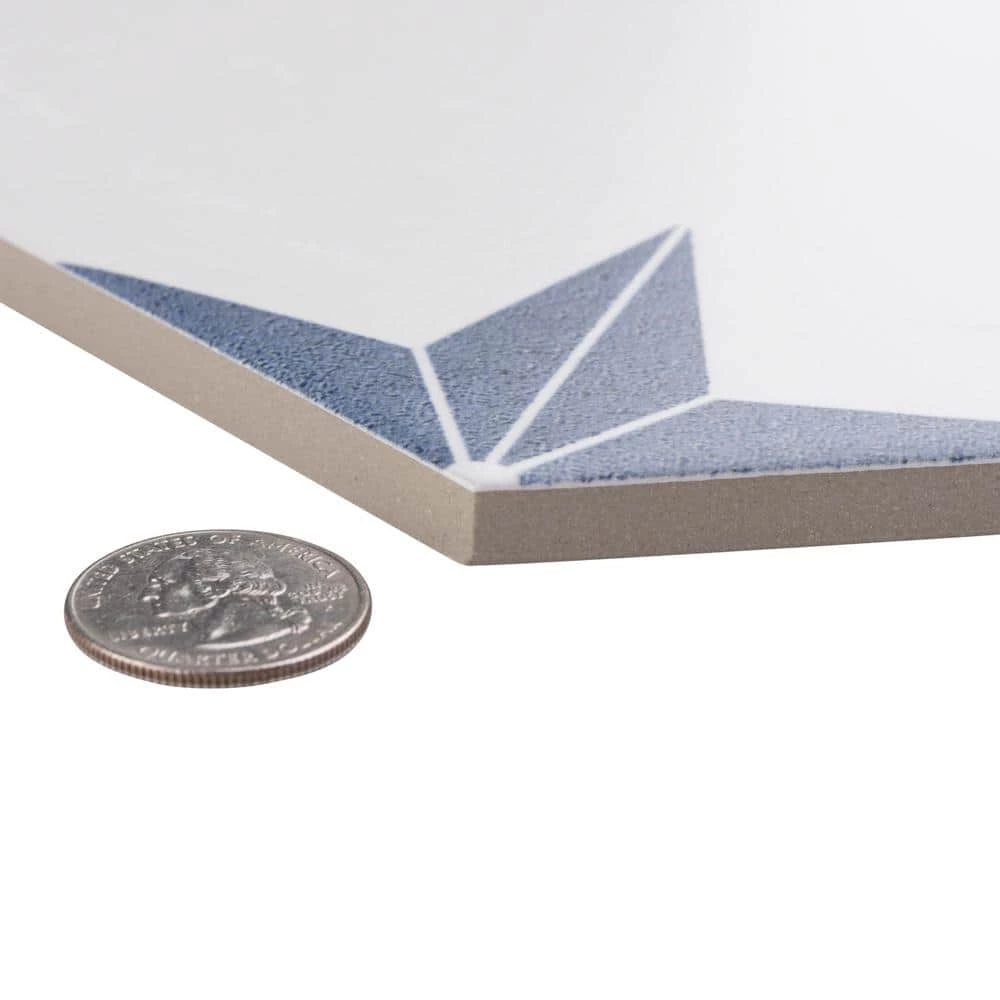 Stella Hex Azul 8-5/8 in. x 9-7/8 in. Porcelain Floor and Wall Tile (11.5 sq. ft./Case) by Merola Tile - Image 6