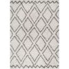 Soller Diamond Trellis Shag Beige/Dark Gray 5 ft. x 8 ft. Area Rug by JONATHAN Y