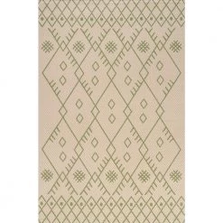Boho Moroccan Beige/Green 8 ft. x 10 ft. Indoor/Outdoor Area Rug by JONATHAN Y