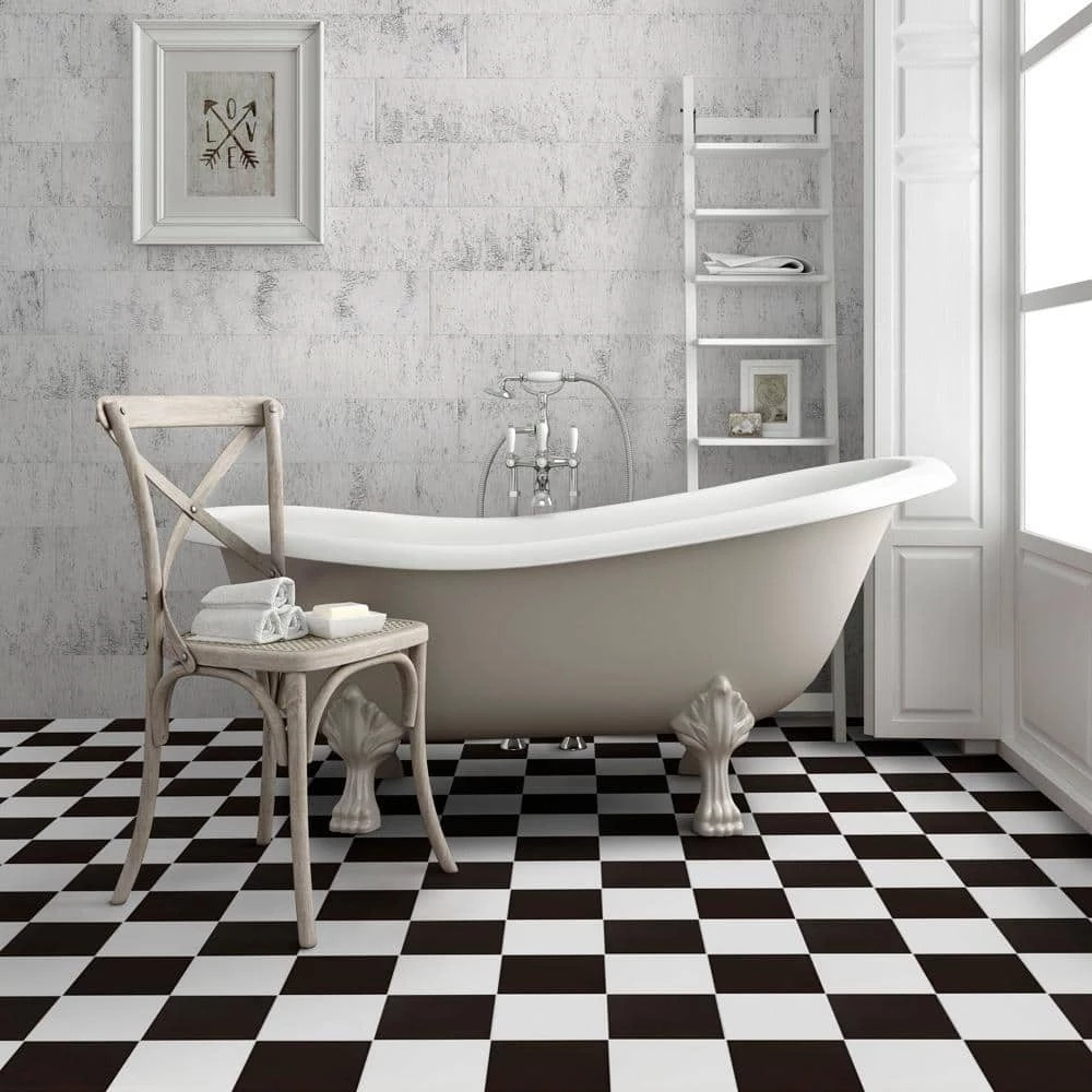 Checker 17-5/8 in. x 17-5/8 in. Ceramic Floor and Wall Tile (10.95 sq. ft./Case) by Merola Tile - Image 2