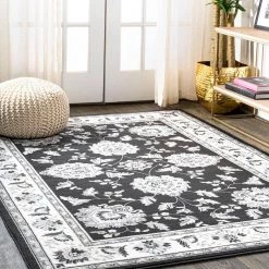 Cherie French Cottage Black/Cream 8 ft. x 10 ft. Area Rug by JONATHAN Y