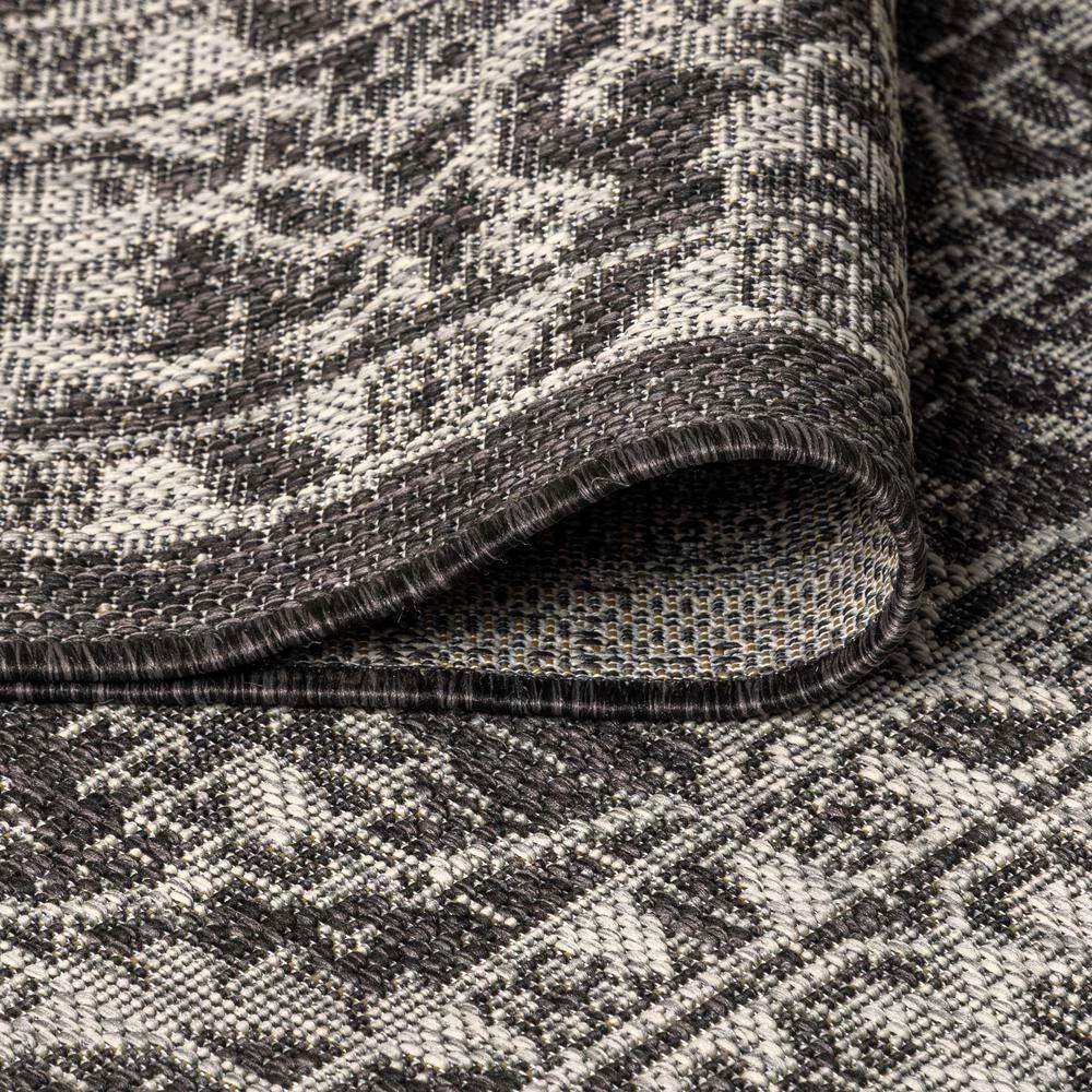 Palazzo Black/Gray 9 ft. x 12 ft. Vine and Border Textured Weave Indoor/Outdoor Area Rug by JONATHAN Y - Image 8