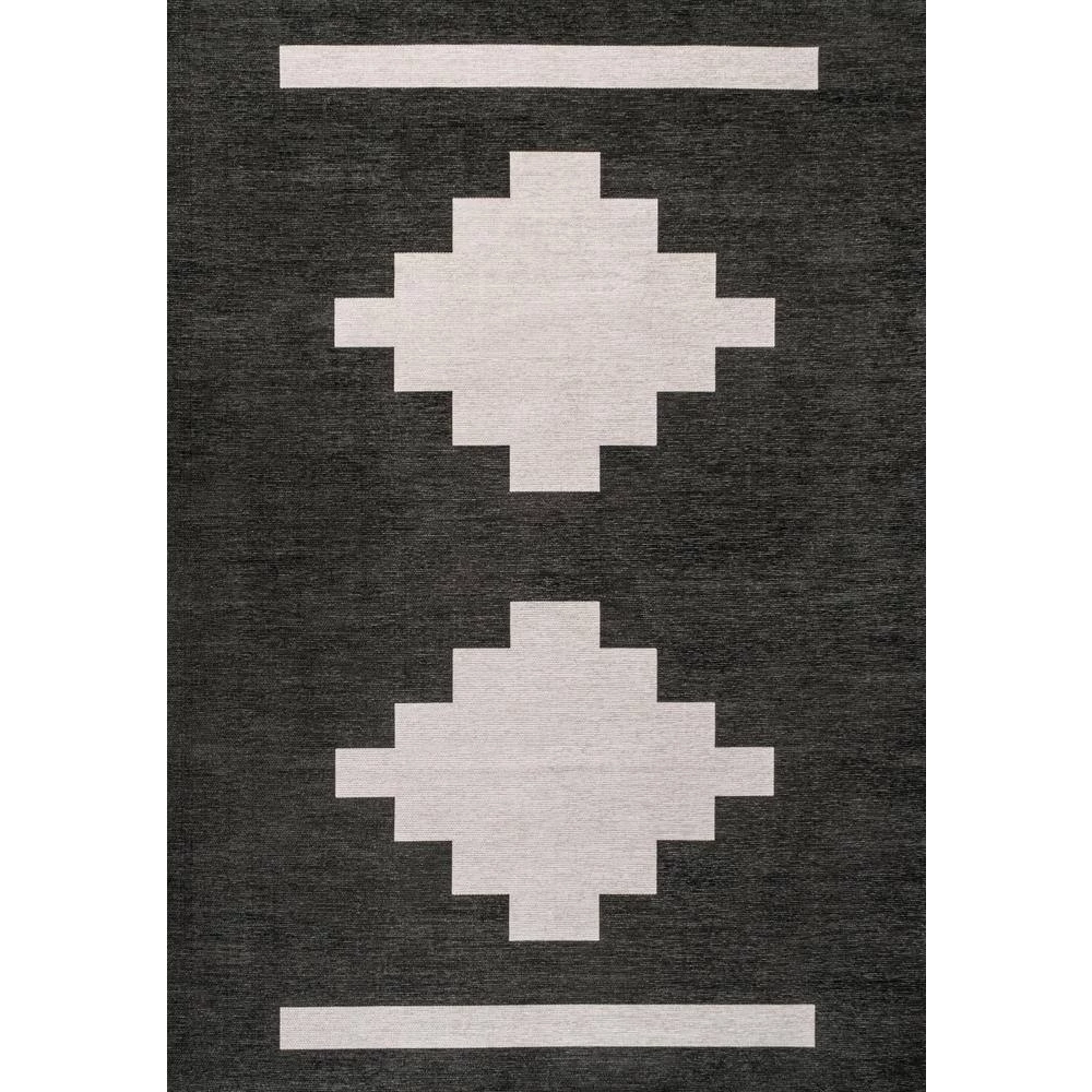 Adriel Geometric Tribal Medallion Machine-Washable Black/Ivory 9 ft. x 12 ft. Area Rug by JONATHAN Y - Image 13