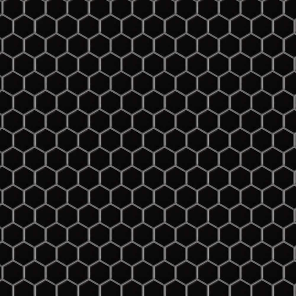 Metro Hex Matte Black 10-1/4 in. x 11-7/8 in. Porcelain Mosaic Tile (8.6 sq. ft./Case) by Merola Tile - Image 4