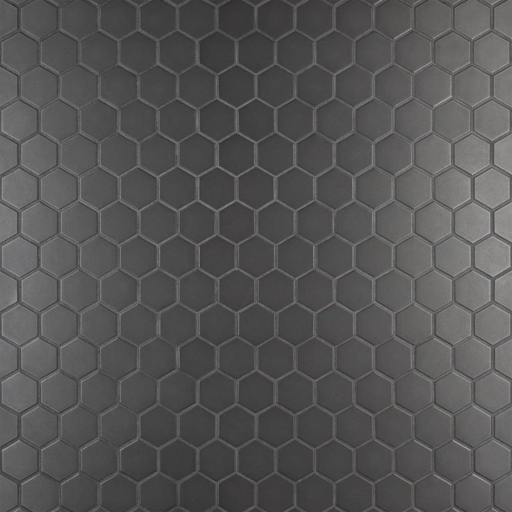 Gotham 2" Hex Black 11-1/8 in. x 12-5/8 in. Porcelain Mosaic Tile (10 sq. ft./Case) by Merola Tile - Image 8