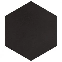 Textile Basic Hex Black 8-5/8 in. x 9-7/8 in. Porcelain Floor and Wall Tile (11.5 sq. ft./Case) by Merola Tile