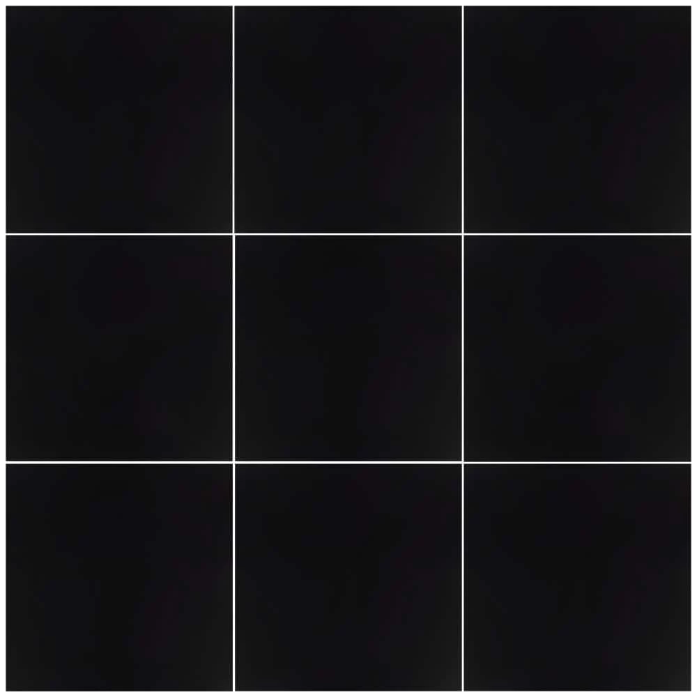Klavier Matte Black 17-7/8 in. x 17-7/8 in. Porcelain Floor and Wall Tile (11.33 sq. ft. / case) by Merola Tile - Image 5