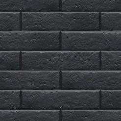 Brooklin Brick Black 2-3/8 in. x 9-1/2 in. Porcelain Floor and Wall Tile (5.78 sq. ft./Case) by Merola Tile