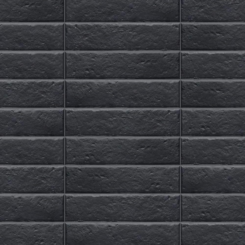 Brooklin Brick Black 2-3/8 in. x 9-1/2 in. Porcelain Floor and Wall Tile (5.78 sq. ft./Case) by Merola Tile - Image 3