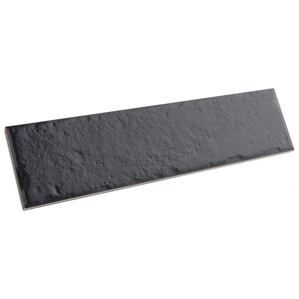 Brooklin Brick Black 2-3/8 in. x 9-1/2 in. Porcelain Floor and Wall Tile (5.78 sq. ft./Case) by Merola Tile - Image 2