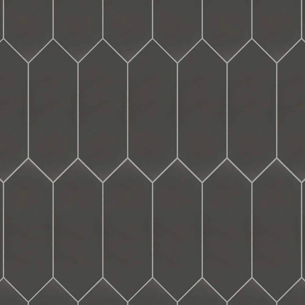 Kite Black 3-7/8 in. x 11-3/4 in. Porcelain Floor and Wall Tile (11.2 sq. ft./Case) by Merola Tile - Image 4