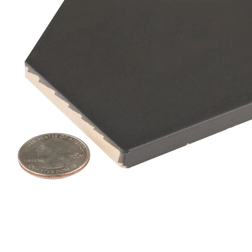 Kite Black 3-7/8 in. x 11-3/4 in. Porcelain Floor and Wall Tile (11.2 sq. ft./Case) by Merola Tile - Image 3