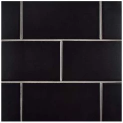 Projectos Black 3-7/8 in. x 7-3/4 in. Ceramic Floor and Wall Tile (11.0 sq. ft./Case) by Merola Tile
