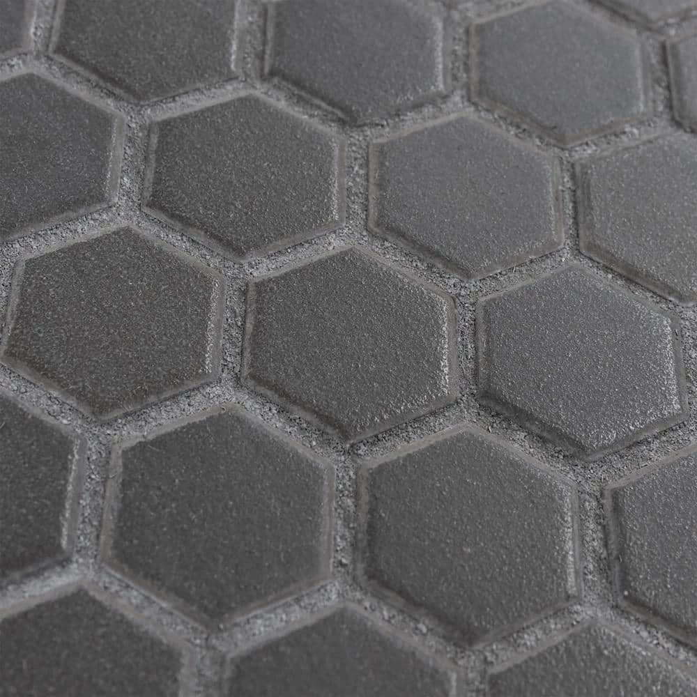 Gotham Hex Black 10-1/4 in. x 11-3/4 in. Porcelain Unglazed Mosaic (8.6 sq. ft./Case) by Merola Tile - Image 5