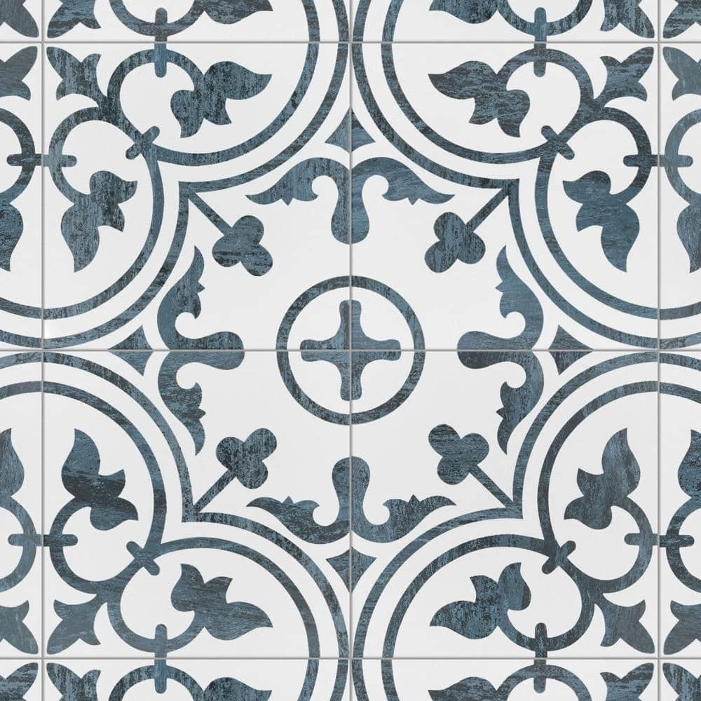 Cassis Arte Black 9-3/4 in. x 9-3/4 in. Porcelain Floor and Wall Tile (10.88 sq. ft./Case) by Merola Tile - Image 5