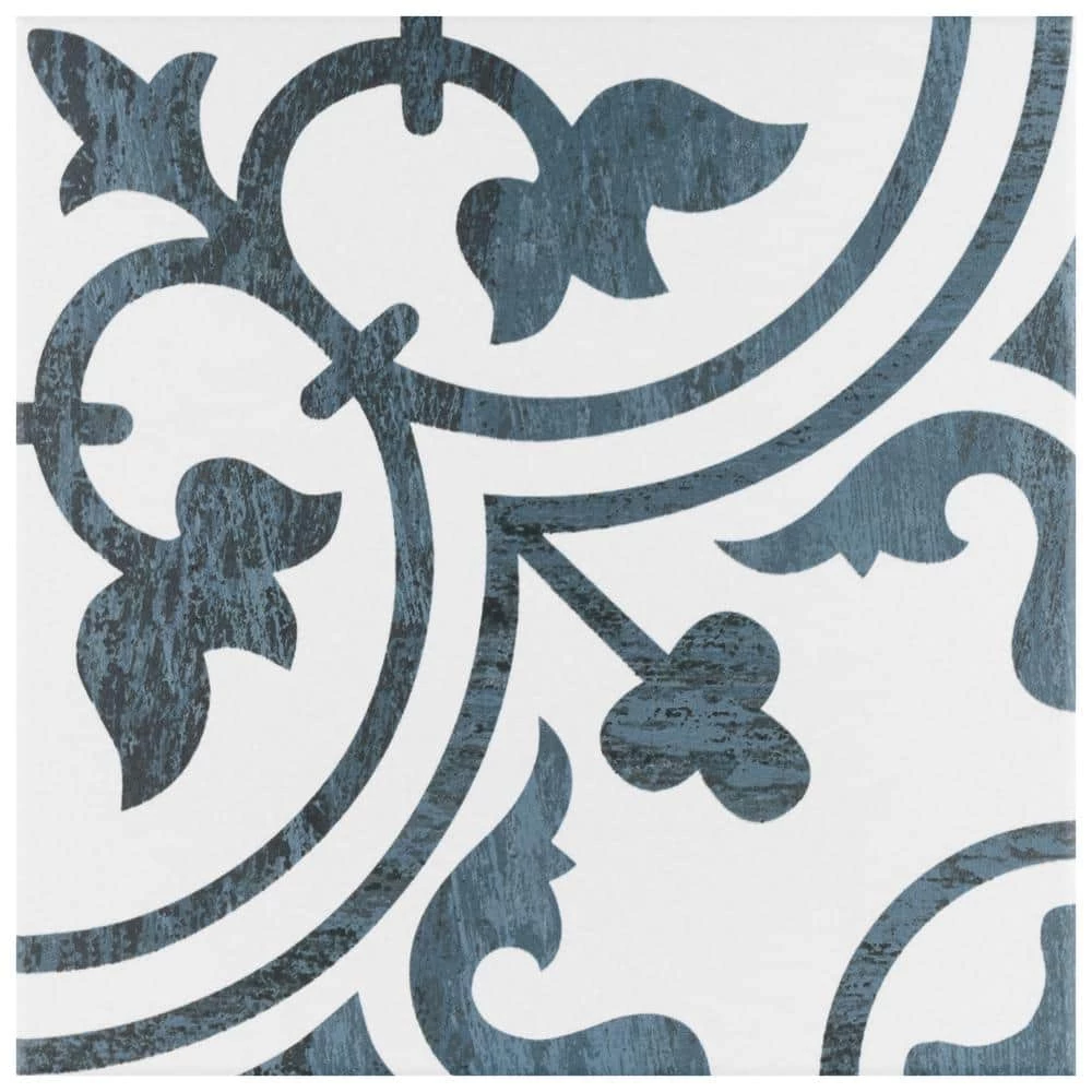 Cassis Arte Black 9-3/4 in. x 9-3/4 in. Porcelain Floor and Wall Tile (10.88 sq. ft./Case) by Merola Tile - Image 10