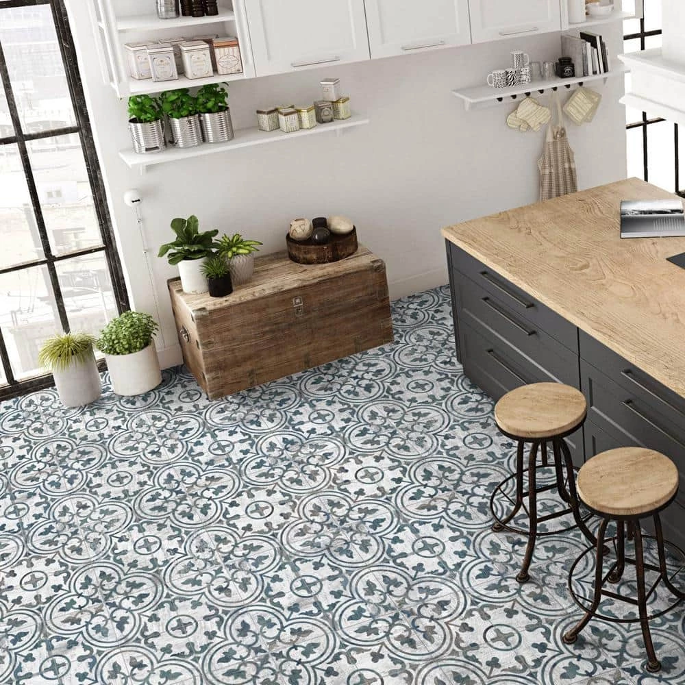 Cassis Arte Black 9-3/4 in. x 9-3/4 in. Porcelain Floor and Wall Tile (10.88 sq. ft./Case) by Merola Tile - Image 15