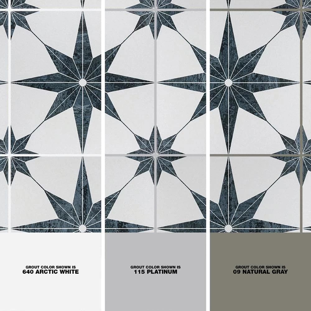 Cassis Stella Black 9-3/4 in. x 9-3/4 in. Porcelain Floor and Wall Tile (10.88 sq. ft./Case) by Merola Tile - Image 5