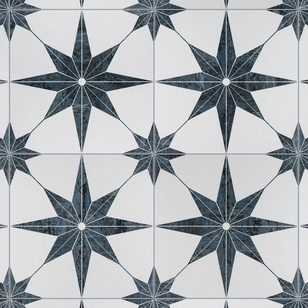 Cassis Stella Black 9-3/4 in. x 9-3/4 in. Porcelain Floor and Wall Tile (10.88 sq. ft./Case) by Merola Tile - Image 16