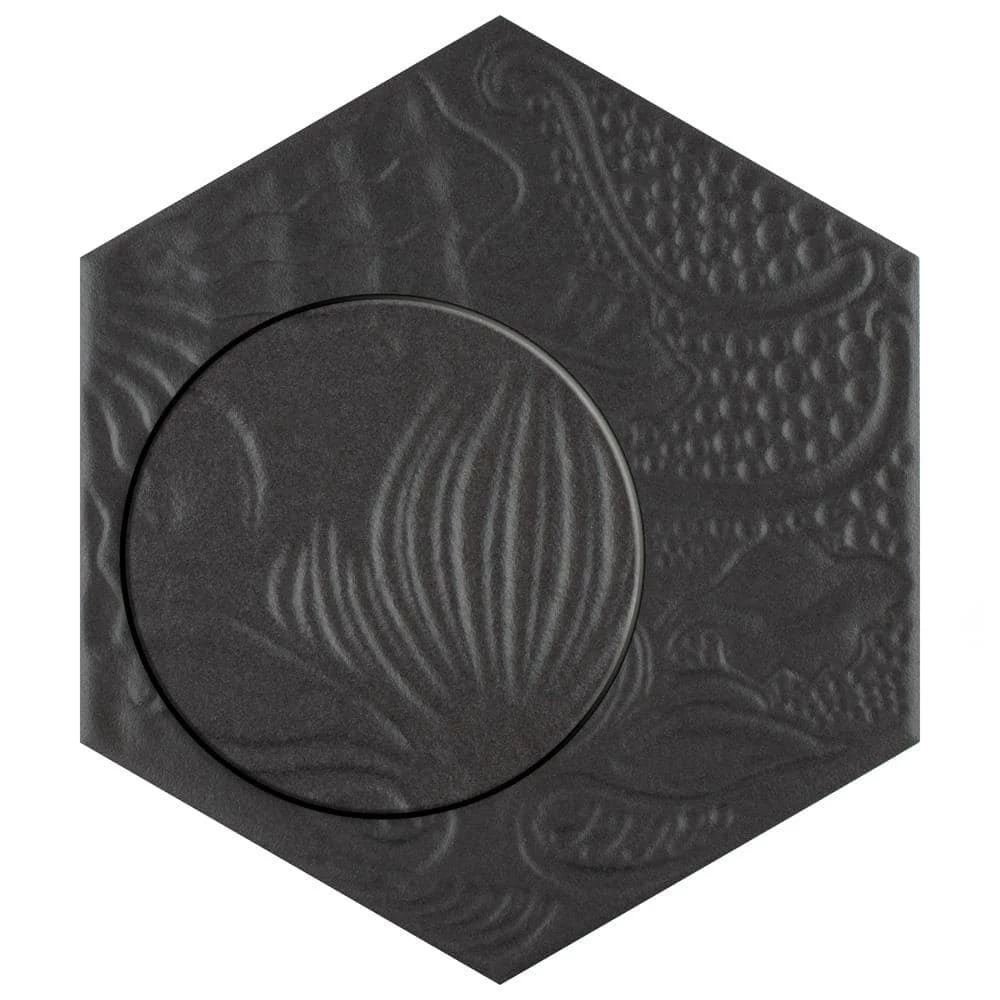 Gaudi Hex Black 8-5/8 in. x 9-7/8 in. Porcelain Floor and Wall Tile (11.56 sq. ft. / case) by Merola Tile - Image 13