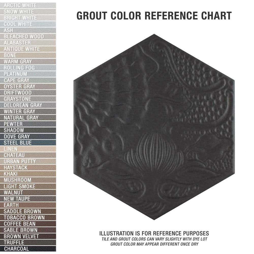 Gaudi Hex Black 8-5/8 in. x 9-7/8 in. Porcelain Floor and Wall Tile (11.56 sq. ft. / case) by Merola Tile - Image 16