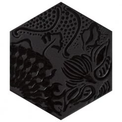 Gaudi Lux Hex Black 8-5/8 in. x 9-7/8 in. Porcelain Floor and Wall Tile (11.56 sq. ft./Case) by Merola Tile