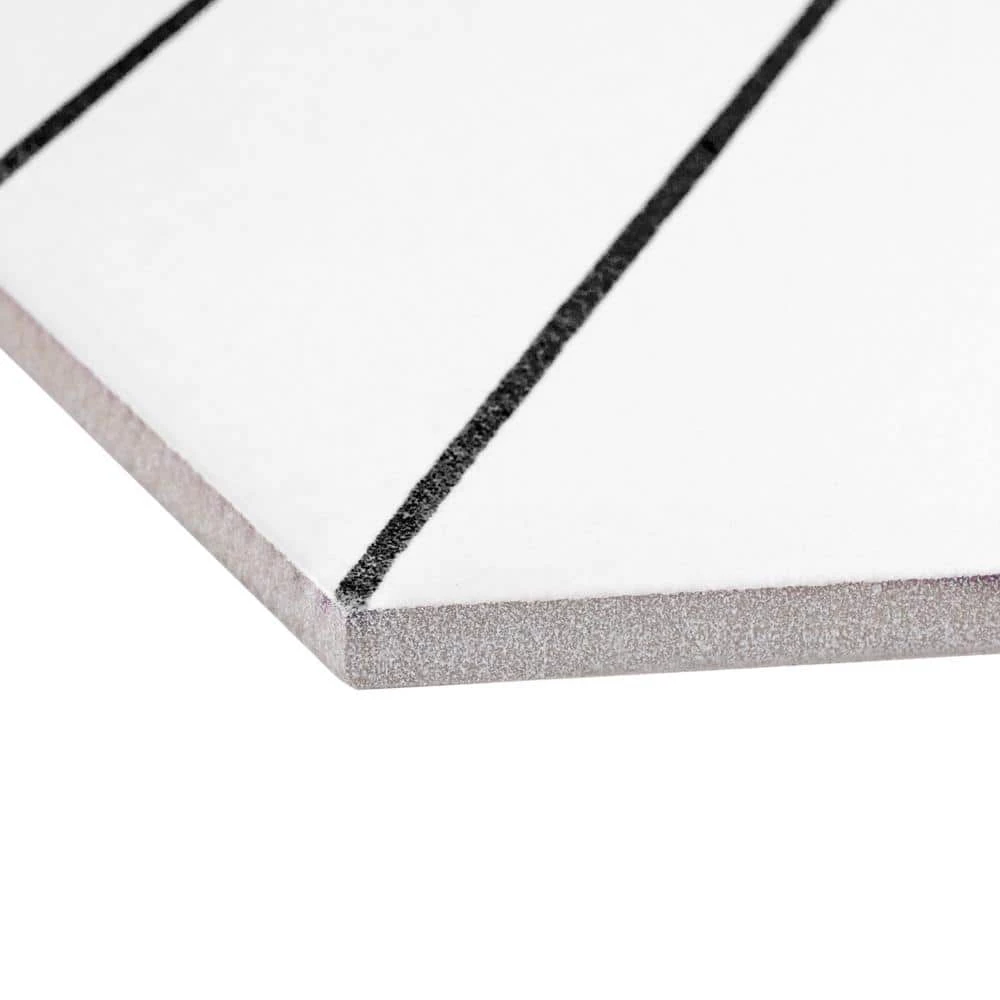 Porto Savona Hex Black 8-5/8 in. x 9-7/8 in. Porcelain Floor and Wall Tile (11.5 sq. ft./Case) by Merola Tile - Image 3