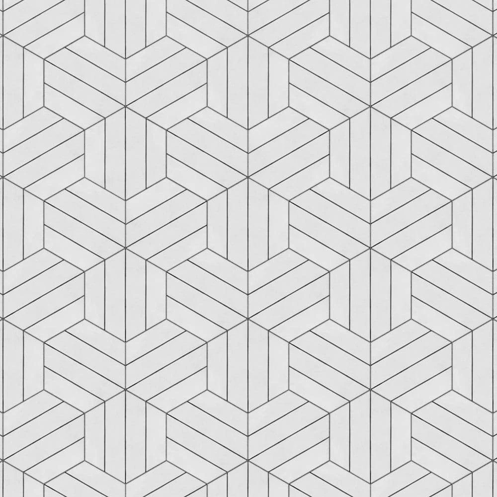 Porto Savona Hex Black 8-5/8 in. x 9-7/8 in. Porcelain Floor and Wall Tile (11.5 sq. ft./Case) by Merola Tile - Image 7