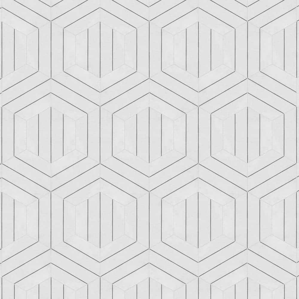 Porto Savona Hex Black 8-5/8 in. x 9-7/8 in. Porcelain Floor and Wall Tile (11.5 sq. ft./Case) by Merola Tile - Image 4