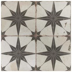 Kings Star Nero 17-5/8 in. x 17-5/8 in. Ceramic Floor and Wall Tile (10.95 sq. ft./Case) by Merola Tile