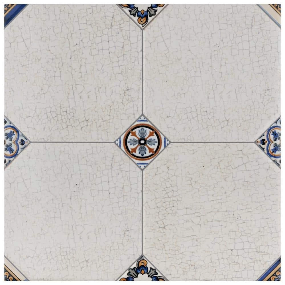 Manises Jet Blanco 13-1/8 in. x 13-1/8 in. Ceramic Floor and Wall Tile (10.98 sq. ft./Case) by Merola Tile