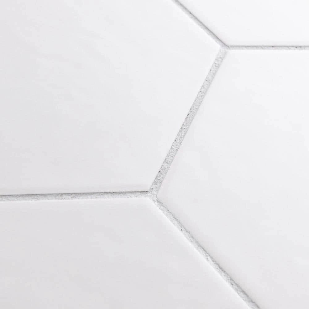 Hexatile Matte Blanco 7 in. x 8 in. Porcelain Floor and Wall Tile (7.67 sq. ft./case) by Merola Tile - Image 5