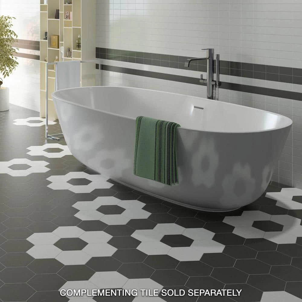 Hexatile Matte Blanco 7 in. x 8 in. Porcelain Floor and Wall Tile (7.67 sq. ft./case) by Merola Tile - Image 15