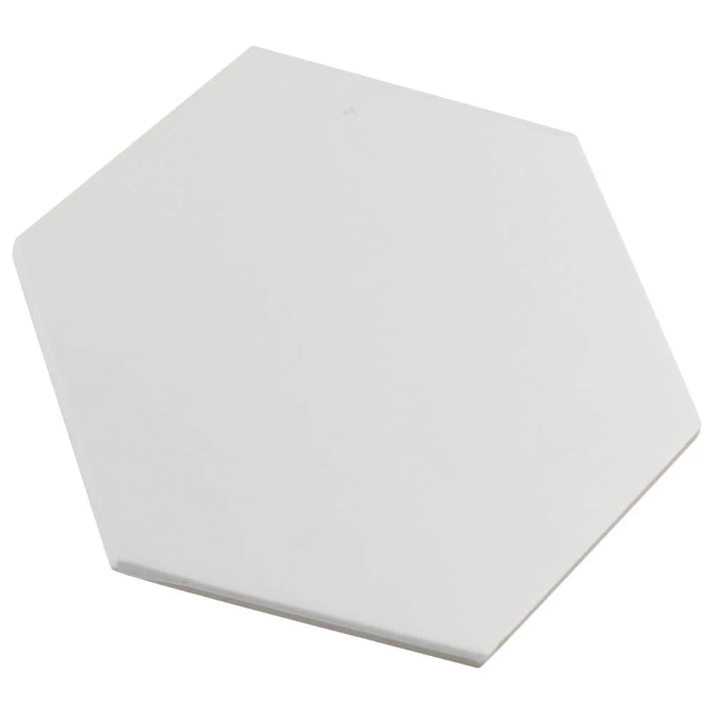 Hexatile Matte Blanco 7 in. x 8 in. Porcelain Floor and Wall Tile (7.67 sq. ft./case) by Merola Tile - Image 3
