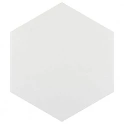 Hexatile Matte Blanco 7 in. x 8 in. Porcelain Floor and Wall Tile (7.67 sq. ft./case) by Merola Tile