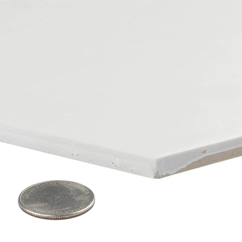 Hexatile Matte Blanco 7 in. x 8 in. Porcelain Floor and Wall Tile (7.67 sq. ft./case) by Merola Tile - Image 2