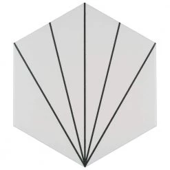 Aster Hex Blanco 8-5/8 in. x 9-7/8 in. Porcelain Floor and Wall Tile (11.5 sq. ft. / case) by Merola Tile