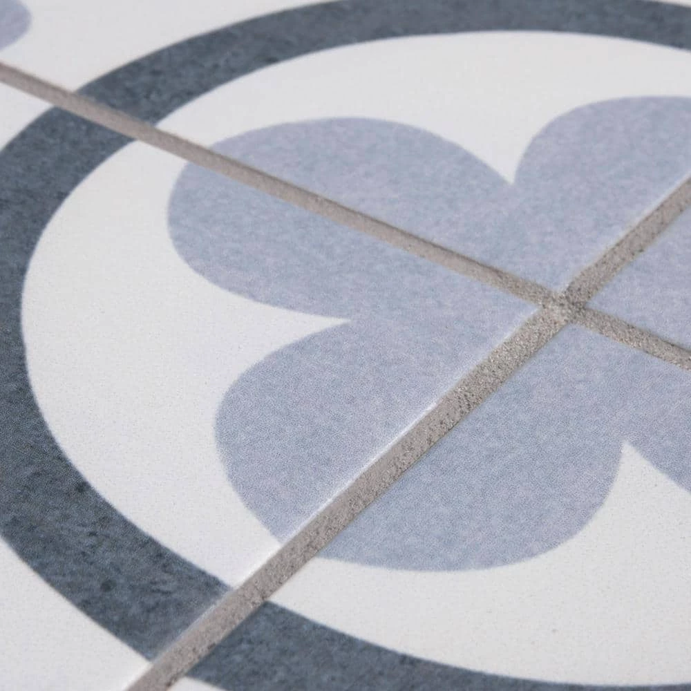 Amberes Azul II 13 in. x 13 in. Ceramic Floor and Wall Tile (15.6 sq. ft./Case) by Merola Tile - Image 4