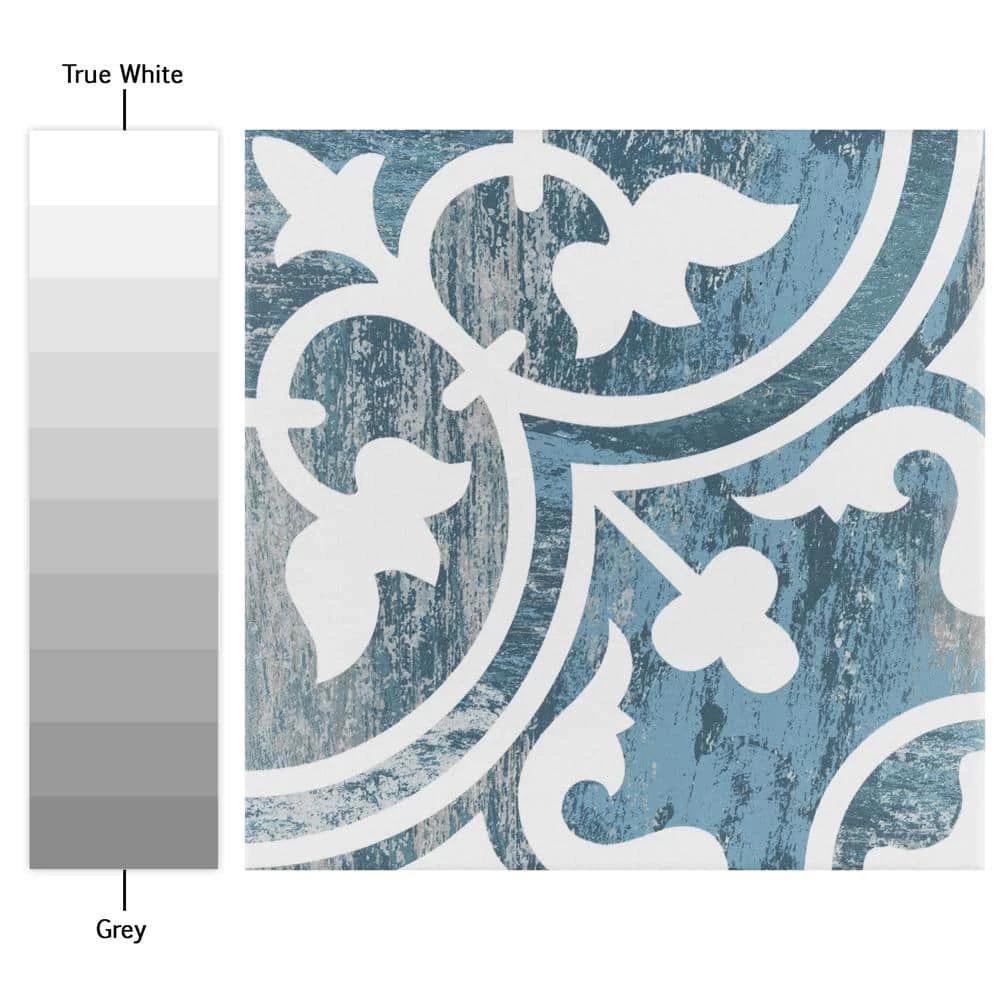 Cassis Arte Blue Day 9-3/4 in. x 9-3/4 in. Porcelain Floor and Wall Tile (10.88 sq. ft./Case) by Merola Tile - Image 11