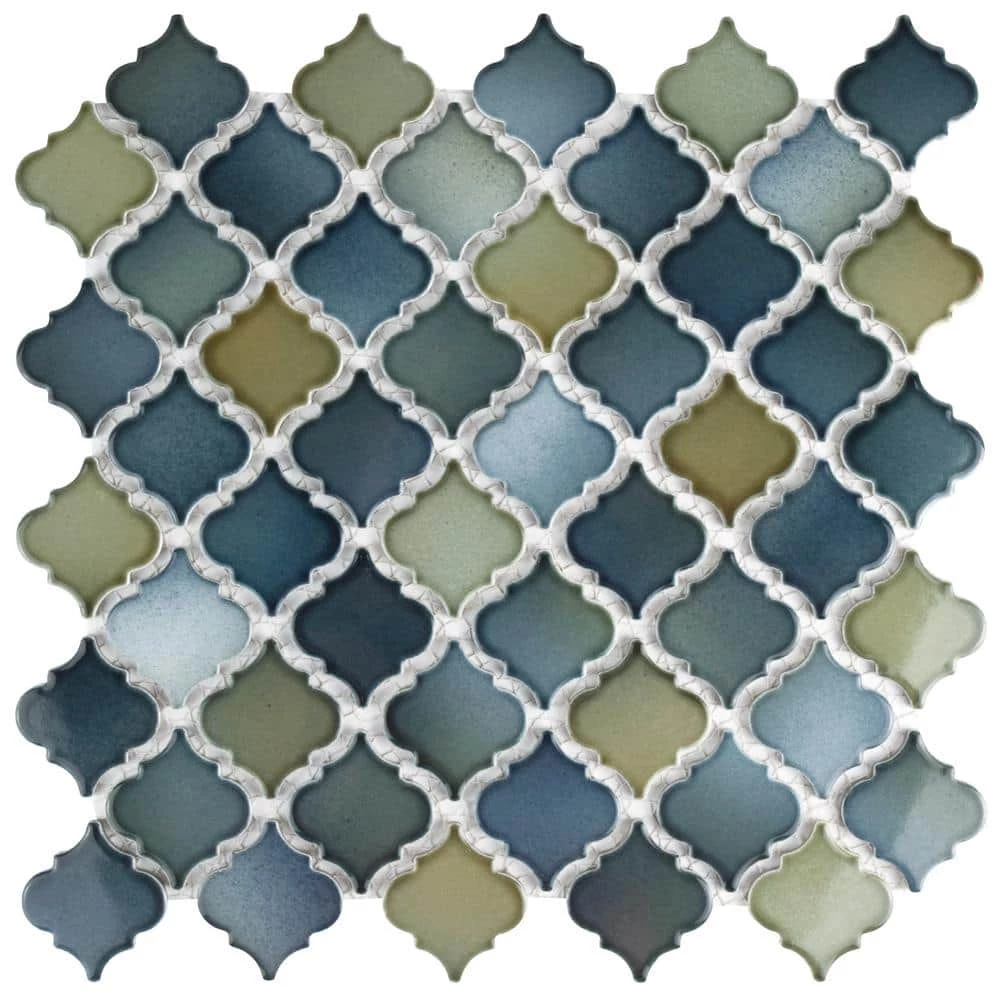 Hudson Tangier Atlantis 12 in. x 12 in. Porcelain Mosaic Tile (10.96 sq. ft. / Case) by Merola Tile