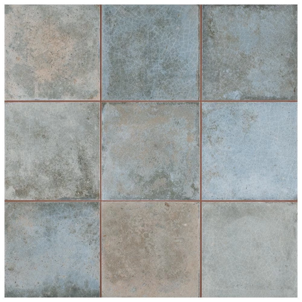 Kings Etna Blue 13-1/8 in. x 13-1/8 in. Ceramic Floor and Wall Tile (12.2 sq. ft./Case) by Merola Tile