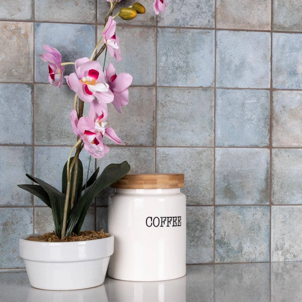 Kings Etna Blue 13-1/8 in. x 13-1/8 in. Ceramic Floor and Wall Tile (12.2 sq. ft./Case) by Merola Tile - Image 2