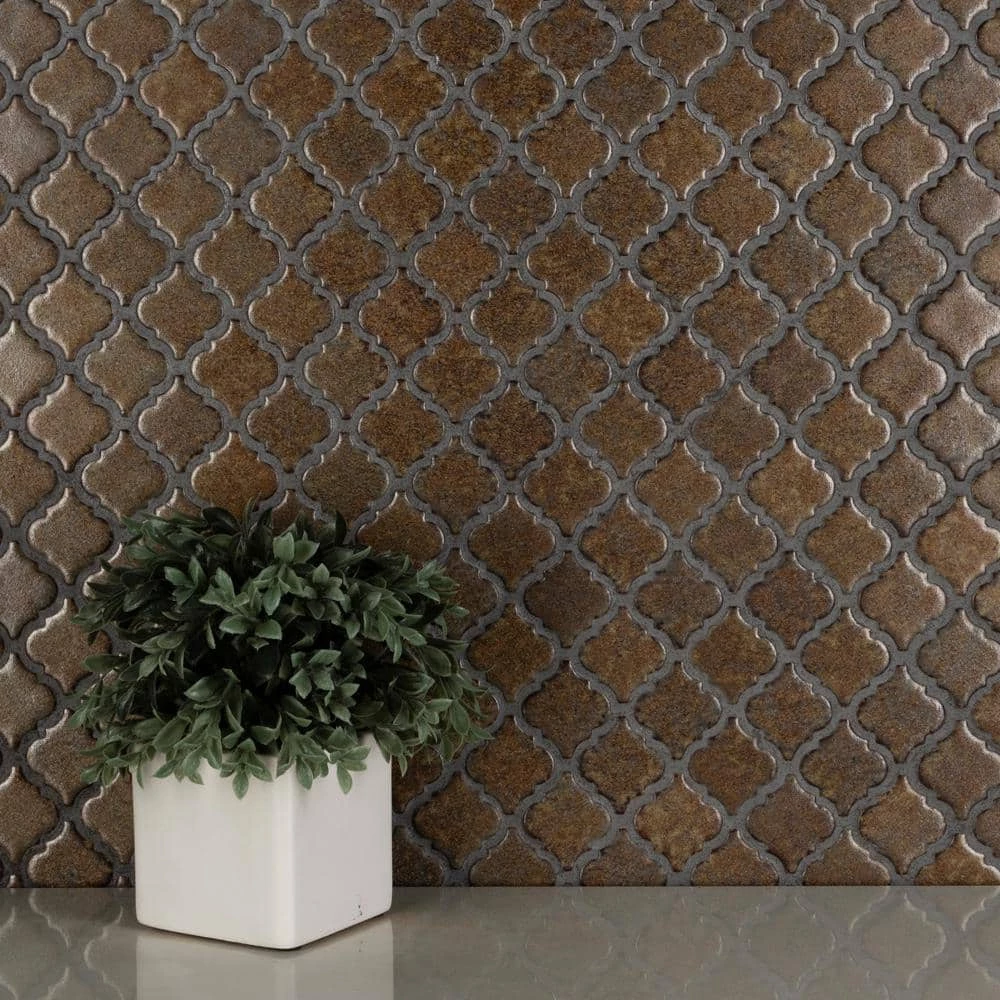 Hudson Tangier Brownstone 12 in. x 12 in. Porcelain Mosaic Tile (10.96 sq. ft. / Case) by Merola Tile - Image 15