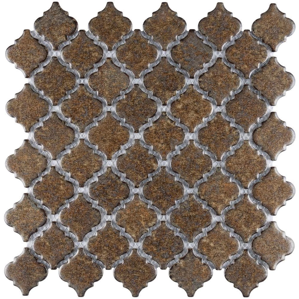 Hudson Tangier Brownstone 12 in. x 12 in. Porcelain Mosaic Tile (10.96 sq. ft. / Case) by Merola Tile - Image 8