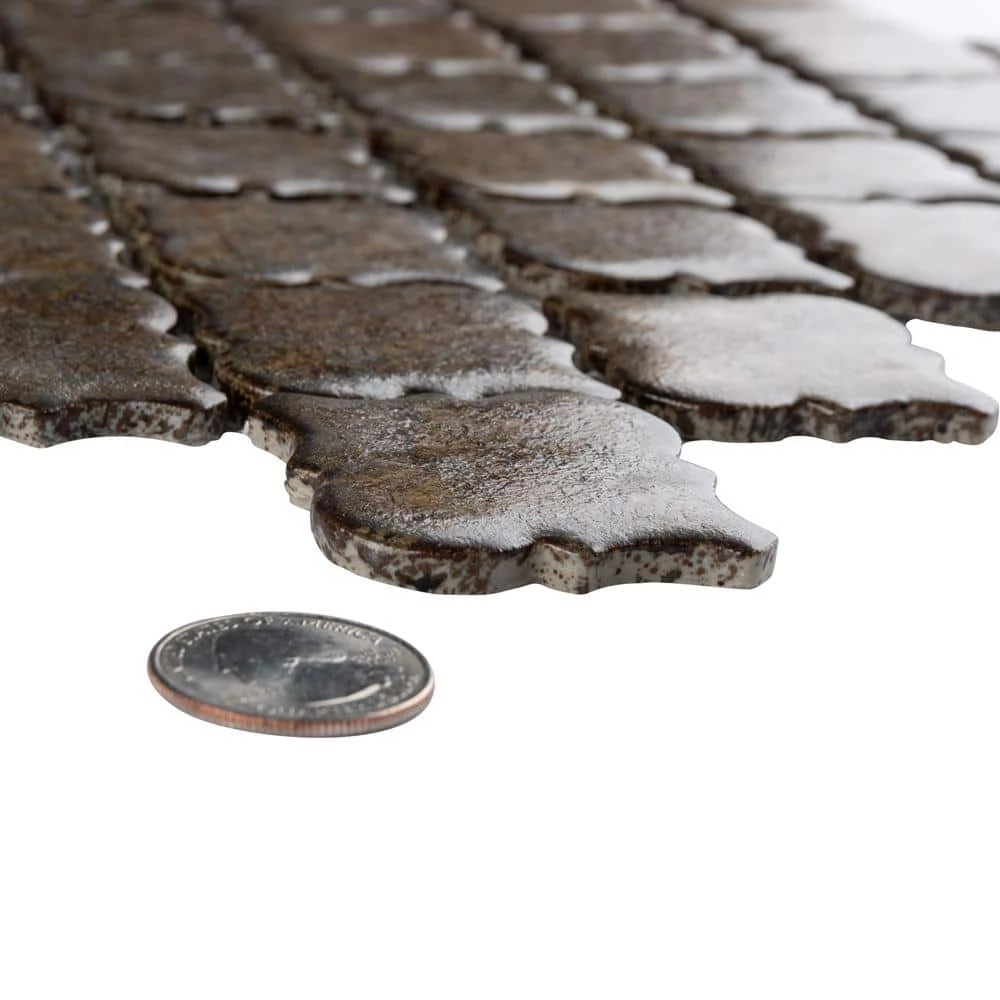 Hudson Tangier Brownstone 12 in. x 12 in. Porcelain Mosaic Tile (10.96 sq. ft. / Case) by Merola Tile - Image 2